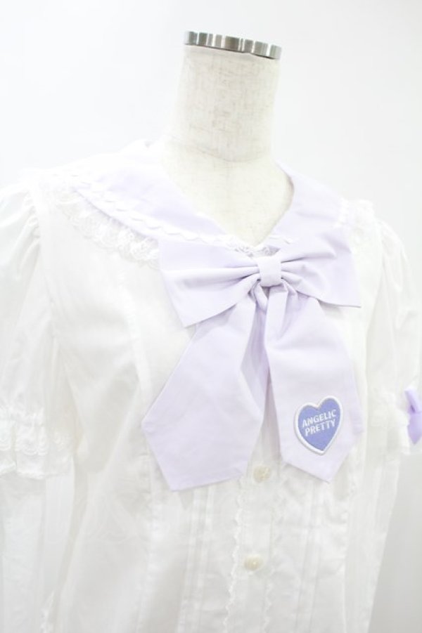 画像4: Angelic Pretty / Fancyスクール付け袖ブラウス Free オフ/ラベンダー H-24-11-17-1024-AP-BL-NS-ZH (4)