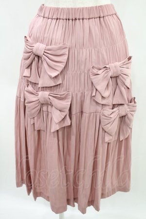 画像: Jane Marple / Dry satin ribbon lovers skirt  ピンク H-24-11-19-003-JM-SK-KB-ZH