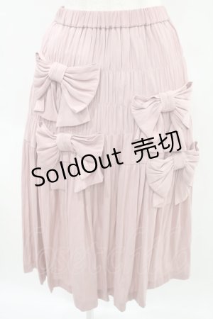 画像: Jane Marple / Dry satin ribbon lovers skirt  ピンク H-24-11-19-003-JM-SK-KB-ZH