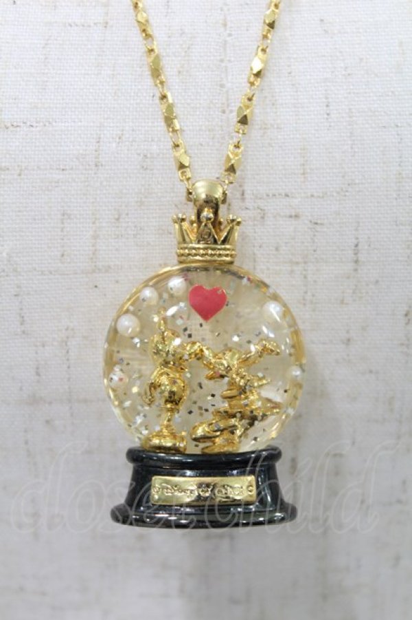 画像1: Q-pot. / Mickey＆Minnie's Dreamy Snow Dome Necklace   H-24-11-19-025-QP-AC-KB-ZH (1)