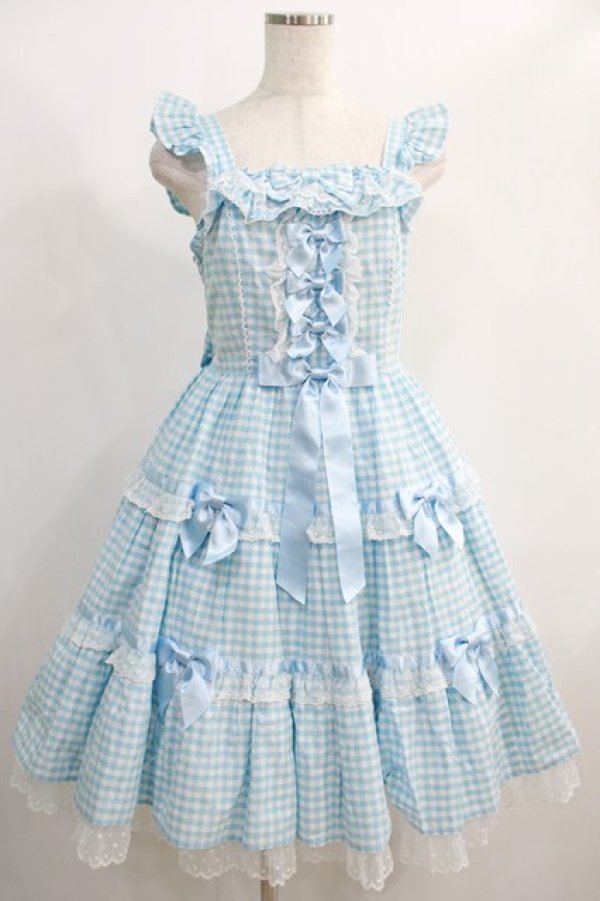 画像1: Angelic Pretty / マーガレットドールジャンパースカート Free サックス H-24-11-22-055-AP-OP-NS-ZH (1)