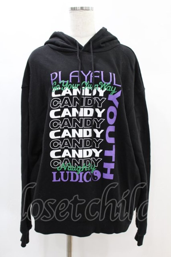 画像1: Candy Stripper / PLAYFUL SWEAT HOODIE  ブラック H-24-11-22-1026-PU-TO-KB-ZH (1)