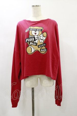 画像: Katie / PUNK BEAR long tee  レッド H-24-11-23-056-LO-TO-KB-ZH