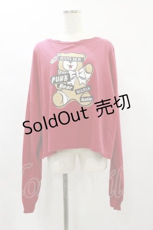 画像: Katie / PUNK BEAR long tee  レッド H-24-11-23-056-LO-TO-KB-ZH