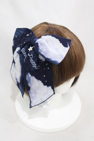 画像: Angelic Pretty / Misty Skyリボンクリップ  ネイビー H-24-11-24-1001-AP-AC-NS-ZH