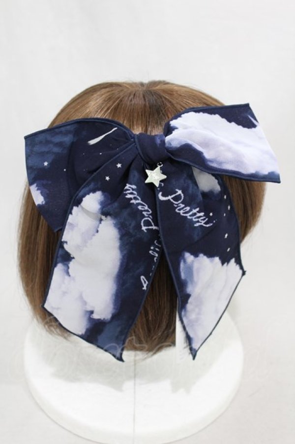 画像2: Angelic Pretty / Misty Skyリボンクリップ  ネイビー H-24-11-24-1001-AP-AC-NS-ZH (2)