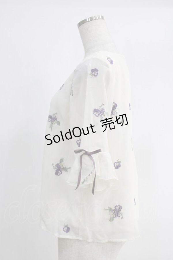 画像2: an another angelus / パンジー総刺繍ブラウス Free OFF WHITE H-24-11-24-076-CA-BL-NS-ZH (2)