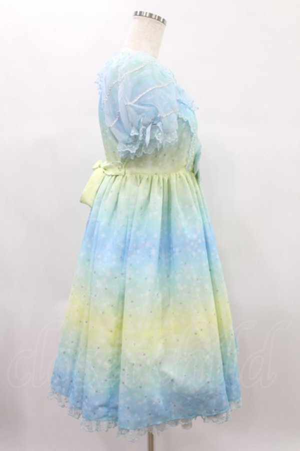 画像2: Angelic Pretty / Sugar Skyワンピース Free サックス/イエロー H-24-11-26-010-AP-OP-NS-ZH (2)