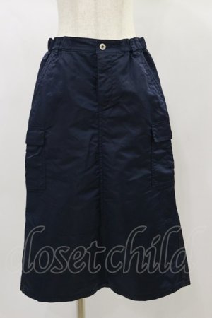 画像: Jane Marple Dans Le Salon / Denim＆nylon twill flight skirt  indigo×navy H-24-11-28-044-JM-SK-KB-ZH