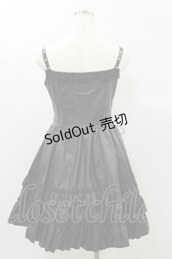 画像2: DARK IN LOVE / Rebel locomotive girl faux leather strap dress M 黒 H-24-11-28-059-PU-OP-KB-ZH (2)