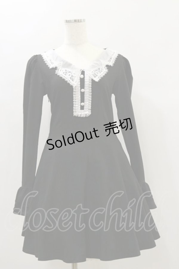 画像1: DARK IN LOVE / Gothic lolita doll longsleeves dress S 黒 H-24-11-28-087-PU-OP-KB-ZH (1)