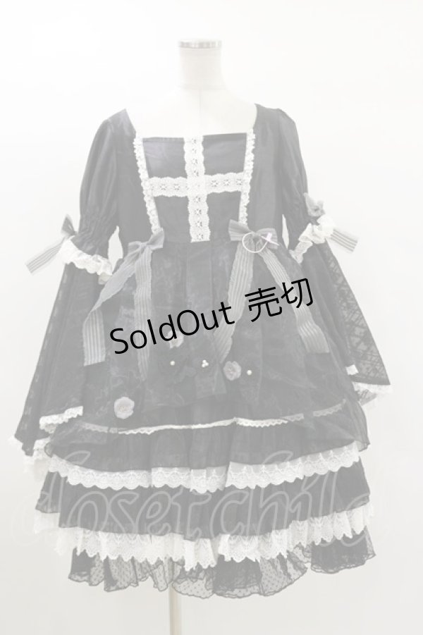 画像1: AngelsHeart-Lolita（海外ロリータブランド） / Cross Dress Set XL ブラック/グレー/ホワイト H-24-12-01-080-LO-OP-NS-ZH (1)