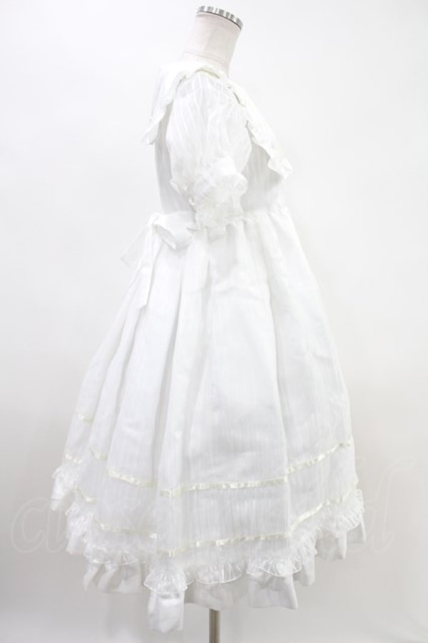 画像3: Angelic Pretty / Stripeステラ半袖ワンピース Free 白 H-24-12-01-086-AP-OP-NS-ZH (3)