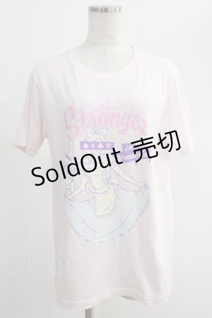 画像: LISTEN FLAVOR / アリスのトランプTシャツ L ライトピンク H-24-12-02-059-PU-TO-KB-ZT300