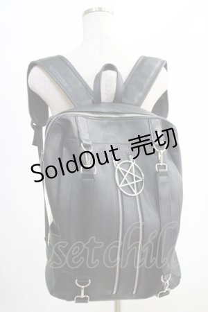 画像: KILL STAR / ダブルジップBACK PACK  黒 H-24-12-02-003-SL-BG-KB-ZH