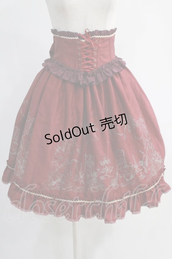 画像1: Enchantlic Enchantilly / After Tea Party Corset Ribbon Skirt Free ワイン H-24-12-03-019-LO-SK-NS-ZH (1)