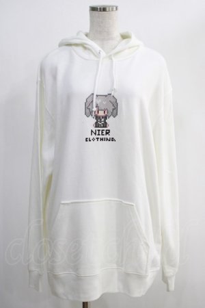 画像: NieR Clothing / ドット絵PULLOVER PARKA【NIERちゃん】 Free オフホワイト H-24-12-05-056-PU-TO-NS-ZH