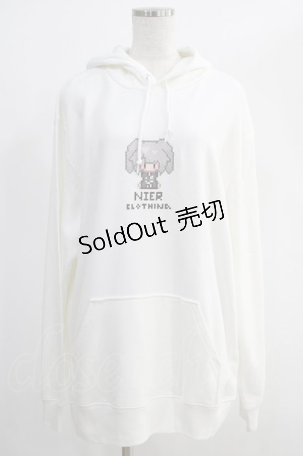 画像1: NieR Clothing / ドット絵PULLOVER PARKA【NIERちゃん】 Free オフホワイト H-24-12-05-056-PU-TO-NS-ZH (1)