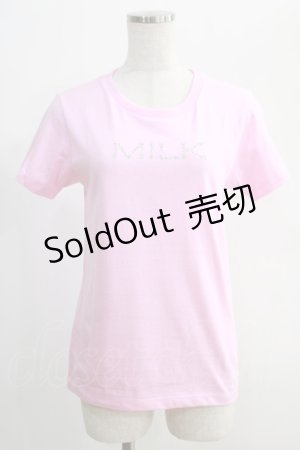 画像: MILK / TWINKLE MILK Tee  ピンク H-24-12-08-077-ML-TO-KB-ZT156