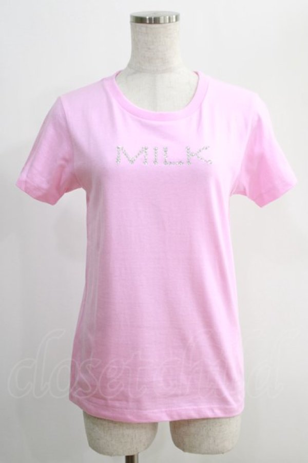 画像1: MILK / TWINKLE MILK Tee  ピンク H-24-12-08-077-ML-TO-KB-ZT156 (1)