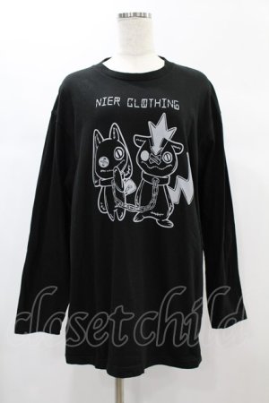 画像: NieR Clothing / プリントLONG CUTSEW XL 黒 H-24-12-10-040-PU-TO-KB-ZH