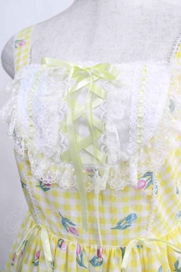 画像5: Angelic Pretty / Tulip Bouquetジャンパースカート Free イエロー H-24-12-11-056-AP-OP-NS-ZH (5)