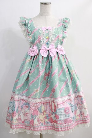 画像: Angelic Pretty / MELODY TOYSハイウエストジャンパースカート Free ミント H-24-12-11-057-AP-OP-NS-ZH