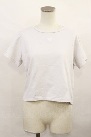 画像: evelyn / 総ラインストーンTシャツ Free グレー H-24-12-11-1031-LO-TS-NS-ZH