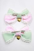 画像2: Angelic Pretty / Fancy Dot配色水玉リボンクリップSet  ミント/ピンク H-24-12-11-009-AP-AC-NS-ZH (2)