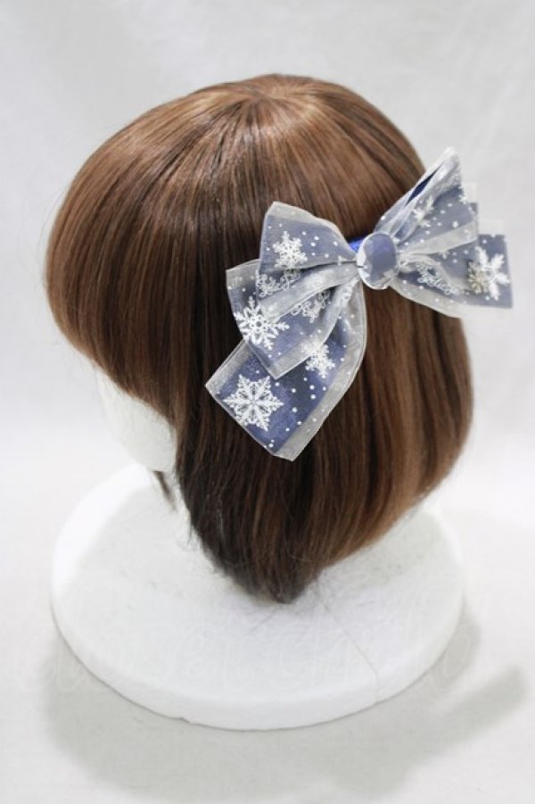 画像2: Angelic Pretty / 雪のガラスドームクリップ  ネイビー H-24-12-11-032-AP-AC-NS-ZH (2)