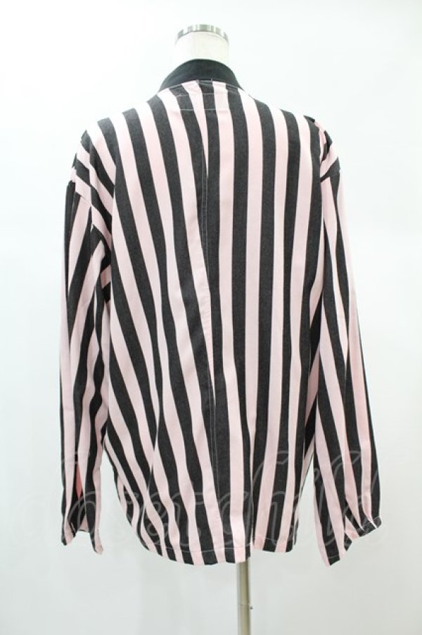 画像2: MILKBOY / STRIPE CARDIGAN  ピンク×黒 H-24-12-13-1043-MB-TO-KB-ZH (2)