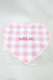 画像1: MILK / Heartギンガムタオル  ピンク H-24-12-13-1061-ML-ZA-KB-ZH (1)