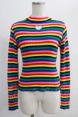 画像1: Candy Stripper / BE MINE BORDER HIGHNECK KNIT  マルチカラー H-24-12-14-053-PU-TO-KB-ZH (1)