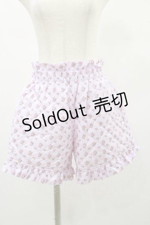 画像: Candy Stripper / TINY ROSE QUILTING SHORTS  ピンク H-24-12-16-069-PU-PA-KB-ZH