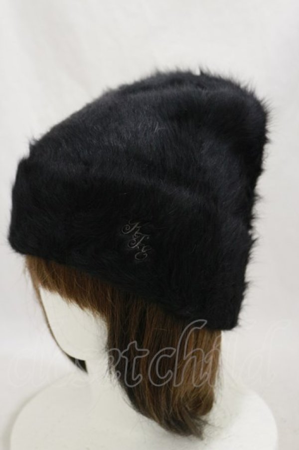 画像1: Katie / ANGORA watch cap  黒 H-24-12-16-016-LO-AC-KB-ZH (1)