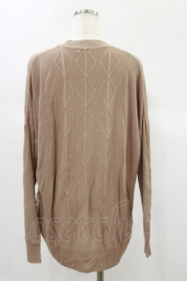 画像2: NieR Clothing / MILK COCOA KNIT CARDIGAN  ブラウンベージュ H-24-12-16-023-PU-TO-KB-ZH (2)