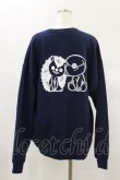 画像2: NieR Clothing / バックプリントSWEATSHIRT XL ネイビー H-24-12-16-024-PU-TO-KB-ZH (2)