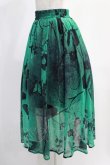 画像2: NieR Clothing / GREEN BUTTERFLY SHEER SKIRT  グリーン H-24-12-17-1008-PU-SK-KB-ZH (2)