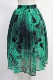 画像3: NieR Clothing / GREEN BUTTERFLY SHEER SKIRT  グリーン H-24-12-17-1008-PU-SK-KB-ZH (3)