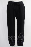 画像1: NieR Clothing / プリントSWEAT PANTS  黒 H-24-12-19-068-PU-PA-KB-ZH (1)