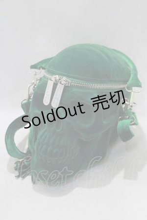 画像: KILL STAR / Grave Digger Skull Handbag  グリーン H-24-12-23-001-SL-BG-NS-ZH