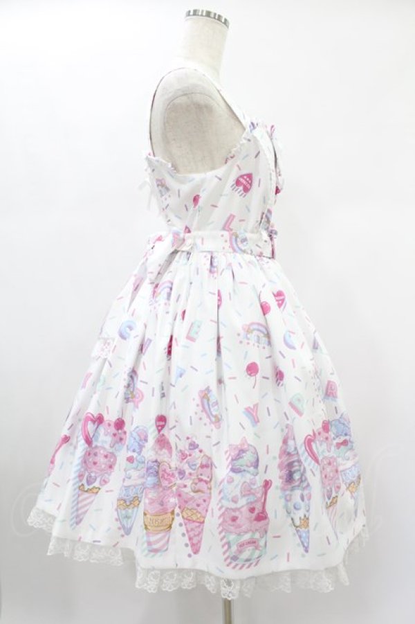 画像3: Angelic Pretty / Decoration Ice Creamジャンパースカート Free シロ H-24-12-24-1020-AP-OP-NS-ZH (3)