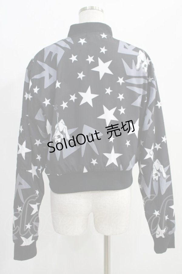 画像3: NieR Clothing / プリントBLOUSON JACKET  黒 H-24-12-26-036-PU-JA-KB-ZH (3)