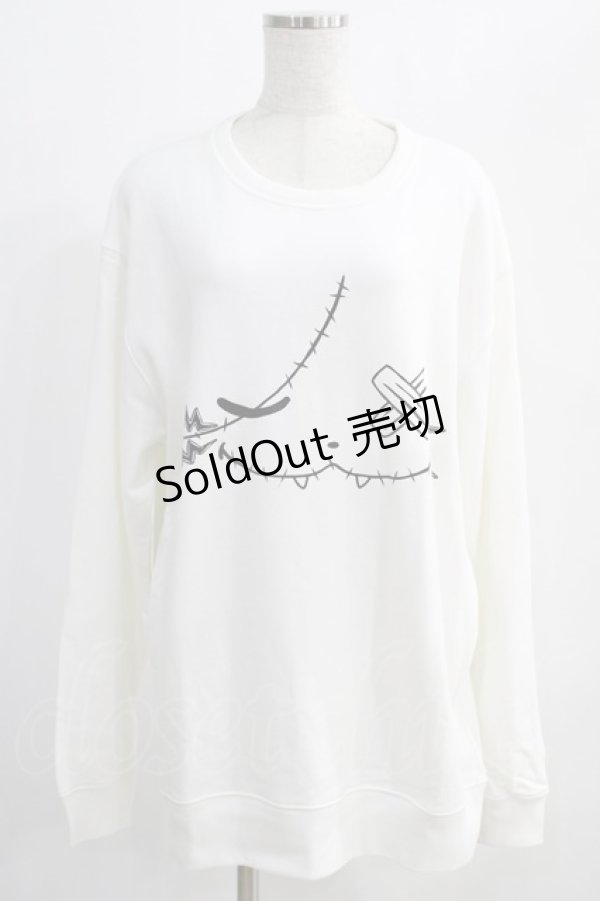 画像1: NieR Clothing / プリントSWEAT   白 H-24-12-26-051-PU-TO-KB-ZH (1)