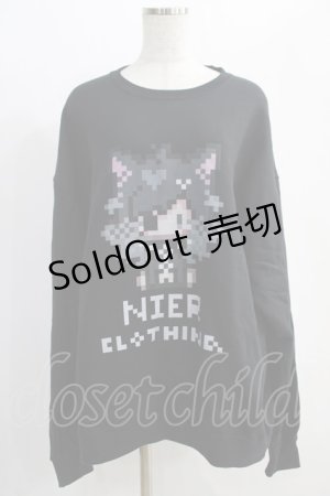 画像: NieR Clothing / プリントSWEAT  XL 黒 H-24-12-26-064-PU-TO-KB-ZH