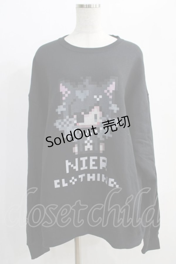 画像1: NieR Clothing / プリントSWEAT  XL 黒 H-24-12-26-064-PU-TO-KB-ZH (1)