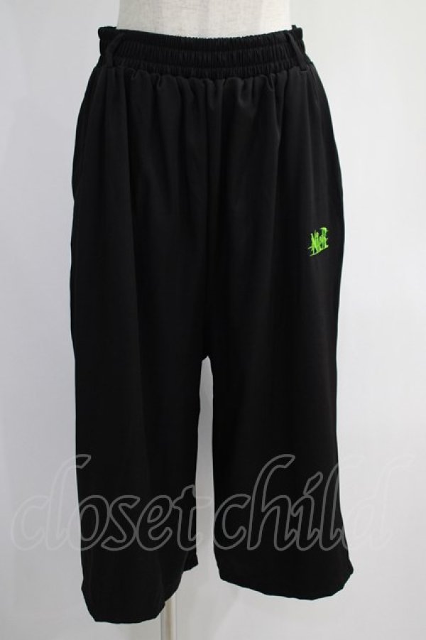 画像1: NieR Clothing / 2WAY SIDE ZIP WIDE PANTS  黒×緑 H-24-12-26-025-PU-PA-KB-ZH (1)