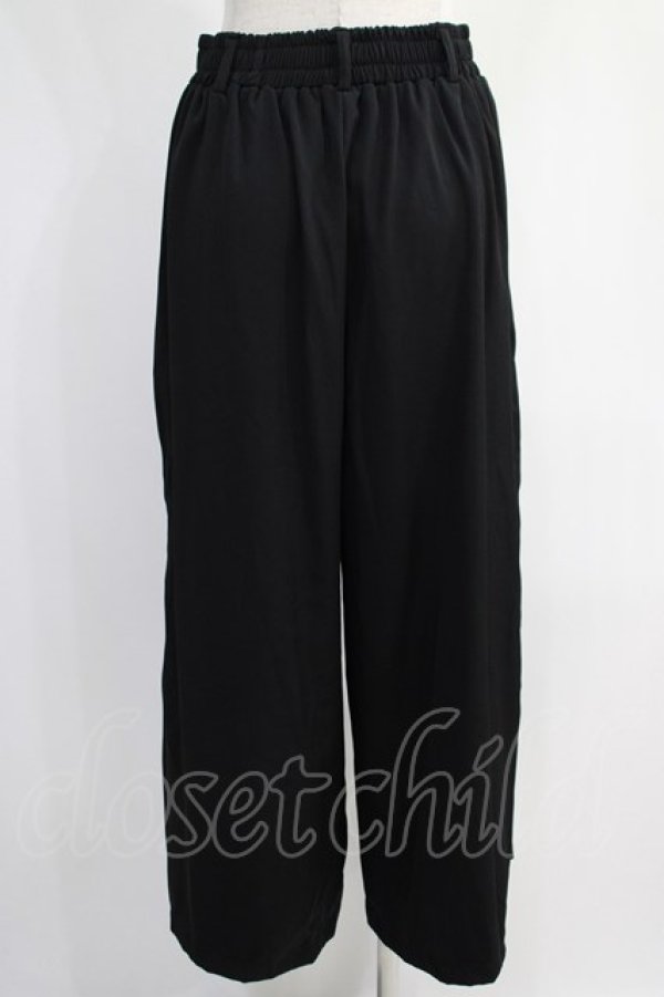 画像3: NieR Clothing / 2WAY SIDE ZIP WIDE PANTS  黒×白 H-24-12-26-026-PU-PA-KB-ZH (3)