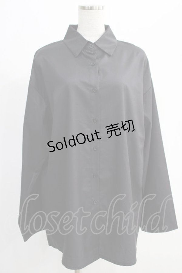 画像1: NieR Clothing / BACK DESIGN LONG Y-SHIRT【イライラMAX】  黒 H-24-12-27-067-PU-BL-KB-ZH (1)