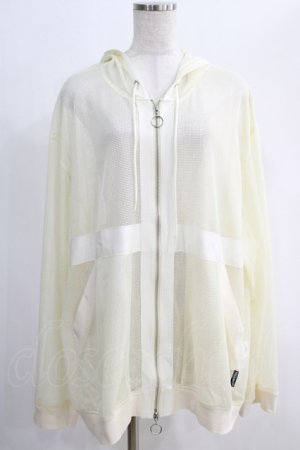 画像: MILKBOY / MESH ZIP UP HOODIE  アイボリー H-24-12-27-070-MB-JA-KB-ZH